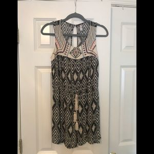 Boho patterned tassel Romper